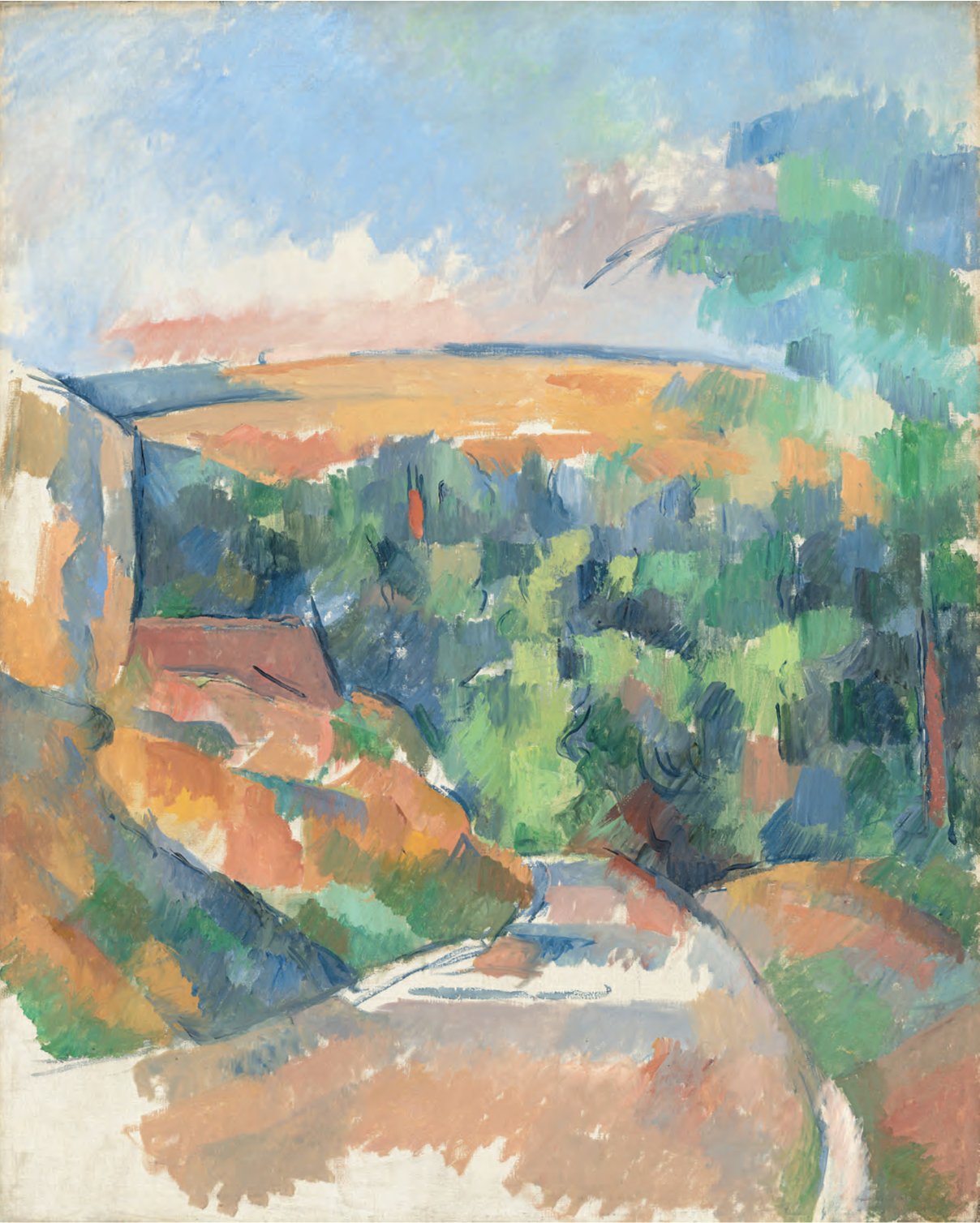  Paul Cézanne, Straßenbiegung, Malerei